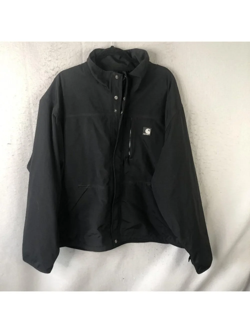 Carhartt Jacket Mens 2XL Black Nylon Waterproof Breathable Workwear J162 BLK